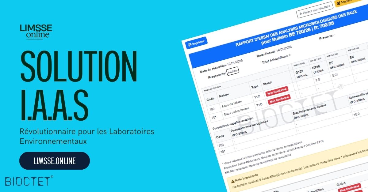 LIMSSE Online : La Solution IAAS Révolutionnaire pour les Laboratoires Environnementaux